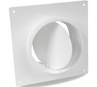 Repa Market 4'' Inch / 100 mm Plastic Duct Connector Flange with Backdraft Damper - Straight, Flexible Pipe Flange with Valve - Heating, Cooling, Ventilation Ducting System - Dryer Vent Hose Adapter