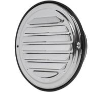 Repa Market 4 Inch (100 mm) Stainless Steel Round Air Vent Cover/Extractor Fan Vent Cover/Louvered External Vent Cover with Rubber Seal and Mesh Screen/Air Intake & Exhaust Ventilation Grill