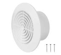 Repa Market 4 Inch / 100 mm White Plastic Round Air Vent Cover with Guard Mesh - Ceiling Vent Cover - HVAC Indoor Outdoor Intake/Exhaust Vent Duct Cover - Air Conditioning Soffit Ventilation Grilles