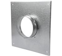 Repa Market 4 Inch (100mm) Duct Connector Flange - Galvanized Steel Wall Mount Vent Plate - Round HVAC Pipe Flange for Rigid or Flexible Ducting - Heating, Cooling & Air Ventilation Systems