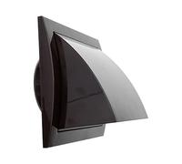 Repa Market 4 Inch / 100mm Exhaust Hood Vent with Rain Cover & Backdraft Damper - Brown ABS Plastic Wall Air Vent Cover - Exterior Outlet Grille - Indoor, Outdoor - HVAC Dryer Extractor Ventilation