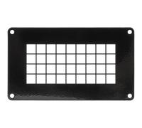 Repa Market 5.5" x 3" Inch / 140 x 80 mm Black Galvanized Steel Rectangular Crawl Space Vent Grid - Inlet Outlet Ventilation Guard - Universal Metal Air Supply Exhaust Protection Mesh