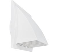 Repa Market 5 Inch (125 mm) Exhaust Hood Vent with Rain Cover & Backdraft Damper/White ABS Plastic Wall Duct Cap/Exterior Dryer Vent Outlet/Weatherproof Protective Grill/HVAC Exhaust Cover