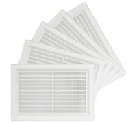 Repa Market 5-Pack 10'' x 7'' Inch / 250 x 170 mm Plastic White - Vent Cover - Rectangular Duct Cover - Air Vent Louver - Protective Screen Mesh - HVAC Ventilation, Exhaust, Air Intake Grill