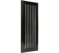 Repa Market 5'' x 12'' Inch / 130 x 300 mm Plastic Vent Cover - Black - Rectangular Soffit Vent - Exhaust Ventilation Louver - Air Inlet Grille Cover - Built-in Screen Mesh - HVAC Vent Duct Cover
