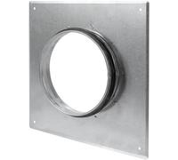 Repa Market 6 Inch (149mm) Duct Connector Flange with Rubber Gasket/Male Fit Galvanized Steel Adapter/Wall & Ceiling Mounting/Airtight HVAC Dryer Vent Hose Fitting with Pre-Drilled Screw Holes