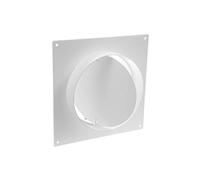 Repa Market 6'' Inch / 150 mm Plastic Duct Connector Flange with Backdraft Damper - Straight, Flexible Pipe Flange with Valve - Heating, Cooling, Ventilation Ducting System - Dryer Vent Hose Adapter