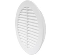 Repa Market 6'' Inch / 150 mm Plastic Vent Cover White - Round Soffit Vent - Exhaust Ventilation Louver - Air Inlet Grille Cover - Built-in Screen Mesh - HVAC Ventilation, Exhaust, Air Intake Grill