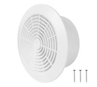 Repa Market 6 Inch / 150 mm White Plastic Round Air Vent Cover with Guard Mesh - Ceiling Vent Cover - HVAC Indoor Outdoor Intake/Exhaust Vent Duct Cover - Air Conditioning Soffit Ventilation Grilles