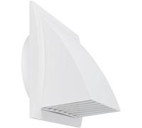 Repa Market 6 Inch / 150mm Exhaust Hood Vent with Rain Cover - White ABS Plastic Wall Air Vent Cover - Exterior Outlet Grille for Indoor & Outdoor Use - HVAC Dryer Extractor Ventilation