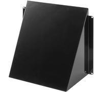 Repa Market 8" x 8" Inch / 200 x 200 mm Black Galvanized Steel Hood Vent - Rectangular External Ventilation Vent Grid - Metal Outdoor Air Vent Cap - Duct Cover