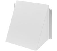 Repa Market 8" x 8" Inch / 200 x 200 mm White Galvanized Steel Hood Vent - Rectangular External Ventilation Vent Grid - Metal Outdoor Air Vent Cap - Duct Cover