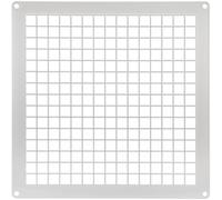 Repa Market 8" x 8" Inch / 200 x 200 mm White Galvanized Steel Rectangular Crawl Space Vent Grid - Inlet Outlet Ventilation Guard - Universal Metal Air Supply Exhaust Protection Mesh