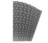 Repa Market Flat Metal Brackets Mending Plates - 300 x 40 mm / Pack of 8 - Heavy Duty Steel Plate Brackets - Metal Joining Plates for Wood - Home Improvement Flat Wall Joining Plates (12" x 1.50")