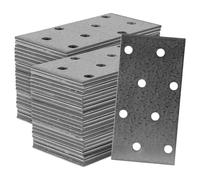 Repa Market Flat Metal Brackets Mending Plates - 80 x 40 mm / Pack of 12 - Heavy Duty Steel Plate Brackets - Metal Joining Plates for Wood - Home Improvement Flat Wall Joining Plates (3" x 1.50")