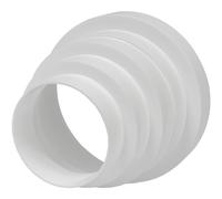 Repa Market Plastic White 3" to 6" Inch Universal Duct Reducer Increaser - Inline Pipe Connector, Vent Adapter 3" 4" 5" 6" Inch // 80-150 mm - Ventilation Pipe Ducting Reducer, Duct Connector Adapter