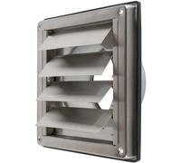 Repa Market Stainless Steel Exhaust Vent Cover Gravity Grill - 4" Inch / 100 mm Outdoor Wall Extractor Fan Cover for Home Improvement - Kitchen, Bathroom, Garage, Cooker Hood, Loft, Shed Ventilation