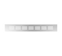Repa Market Ventilation Grille Silver 300 x 40mm (Frame Size) - Aluminium Air Vent Cover for Kitchen Plinth, Cabinet, Door, Floor, Wall - Elegant Furniture Vent Register - Indoor Air Flow Grill