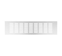 Repa Market Ventilation Grille Silver 400 x 100mm (Frame Size) - Aluminum Air Vent Cover for Kitchen Plinth, Cabinet, Door, Floor, Wall - Elegant Furniture Vent Register - Indoor Air Flow Grill
