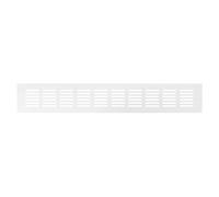 Repa Market Ventilation Grille White 400 x 60mm (Frame Size) - Aluminum Air Vent Cover for Kitchen Plinth, Cabinet, Door, Floor, Wall - Elegant Furniture Vent Register - Indoor Air Flow Grill
