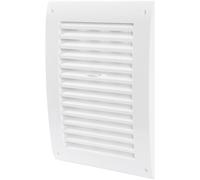 Repa Market White Adjustable Plastic Ventilation Grill 250 x 170 mm / 9.84" x 6.69" Inch - Louvered Air Vent Covers for Walls, Ceiling Outside and Inside - Bathroom, Shed Vent Cover with Mesh Screen