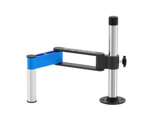 Repair Desk Microscope Positioning Stand Metal Boom Arm Adjustable Holder Round Mount Base Flexible Viewing Phone Screen PCB Service Tasks Articulated Microscope Holder Worktable Mount Arm