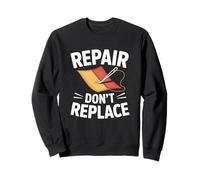 Repair Dont Replace Visible Mending Slow Fashion Repair Sweatshirt