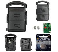 Repair Kit Car Key Replacement Housing with 2 Buttons + Push Buttons + CR2032 Battery Compatible for Opel Corsa C Meriva A Combo C Tigra B