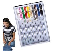 Repair Kit, Quick Fix Sewing Kit, 10 Colours Pre-Thrown Home Travel Box, Beginners Embroidery with Pin - Improve Your Embroidery Skills