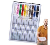 Repair Kit, Quick Fix Sewing Kit, 10 Colours Proposed Portable Sewing Supply Accessories, Quilt Tool Accessories with Pin Button for the Dorm Room