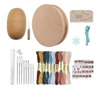 Repair Kit | Sewing Disc 9 Needles - Il Dei Egg Sock Threads With Threader And In 10 Colors For Adults | D A Clothing Repair Embroidery Ergonomic Grip