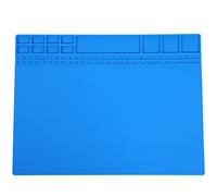 Repair Mat Magnetic Silicone Heat Resistant Solder Station Pad Large Work Surface for Electronics Repair Soldering Iron Workstation 405x305x8mm (Dark Blue)