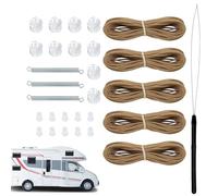 Repair Parts - Window Blinds String Repair Kit, High Strength Rv Window Shade | Installation Spring Pulley Plug Rope Threader Curtain Accessories, Rv Cover Kit For Night Pleated Shade