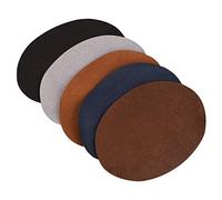Repair Patches Pack of 5 Assorted Color Oval PU Leather for Elbow Knee Clothing Fix Sewing Mending Accessories Durable Fabric Patch