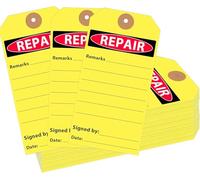 Repair Required Tags Yellow Maintenance Required Tag 100 Pcs Service Tags Quality Equipment Status Tag for Warehouse Quality Control 2.6 x 5.3 Inch