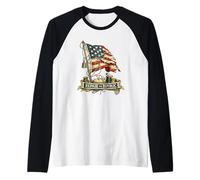 Repair The Republic American Flag Raglan Baseball Tee