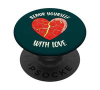 Repair Yourself With Love Japanese Pottery Kintsugi Art PopSockets Adhesive PopGrip