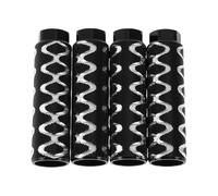 REPAIROCK 4 Pcs Aluminum Alloy Anti-Skid Bike Pegs 100mm Length Circle Texture Bicycle Backseats Stands Cycling Foot Pegs 3/8 Inch Axles Black