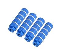 REPAIROCK 4pcs BMX MTB Bike Rear Foot Pegs Footrests Blue Fit 3/8 Inch Axles Durable Material Auto Replacement Parts