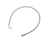 REPAIROCK AN3 Braided Steel Turbo Oil Feed Line 90 Degree to Straight Hose End, 24" Remote Turbocharger Oil Drain Return Line for Car Stainless Steel Silver Tone Auto Replacement Parts