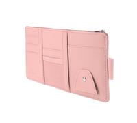 REPAIROCK Car Sunglasses Clip Eyeglasses Holder Clip PU Pink 12.2"x5.91" 1 Pcs