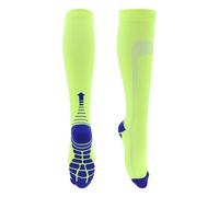 REPAIROCK Cycling Socks Anti Slip Sweat Absorb Anti Friction Outdoor Bike Socks Blue Fluorescent Yellow Size S-M Neutral Unisex 1 Pair