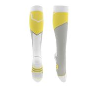 REPAIROCK Cycling Socks Anti Slip Sweat Absorb Anti Friction Outdoor Bike Socks Yellow White Size S-M Neutral Unisex 1 Pair Color Block Stripes