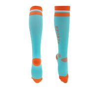 REPAIROCK Cycling Socks Sweat Absorb Anti Friction Outdoor Bike Socks Blue Orange Size L-XL Neutral Unisex 1 Pair Letter Stripes