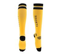 REPAIROCK Cycling Socks Sweat Absorb Anti Friction Outdoor Bike Socks Yellow Black S-M Neutral Unisex 1 Pair Letter Stripes