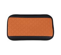 REPAIROCK Universal Center Console Cover Car Armrest Cover with Storage Bag Middle Console Cover Lid for Most Vehicle SUV Car Sedan 12.2"x6.89"x0.98" Black Orange Faux Leather