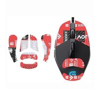 Repalcement Mouse Anti-Slip Grip Tape, Grips Stickers for Logitech G302 G303 Gaming Mouse,Red Full