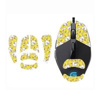 Repalcement Mouse Anti-Slip Grip Tape, Grips Stickers for Logitech G302 G303 Gaming Mouse,Yellow Full