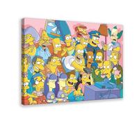 Repaly Anime The Simpsons Posters Animated Adult Sitcom Posters Canvas Poster Bedroom Decor Sports Landscape Office Room Decor Gift Frame-style 08x12inch(20x30cm)