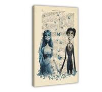 Repaly Movie Tim Burton's Corpse Bride And Butterflies Poster Canvas Poster Bedroom Decor Sports Landscape Office Room Decor Gift Frame-style 12x18inch(30x45cm)